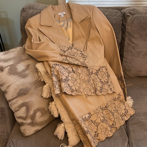 Leather vintage jacket and skirt set - Picture 6 of 6